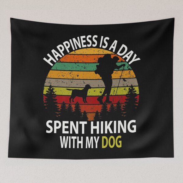 Item preview, Happiness is a Day Spent Hiking With My Dog Hiking Premium designed and sold by neqidaetiwy869.