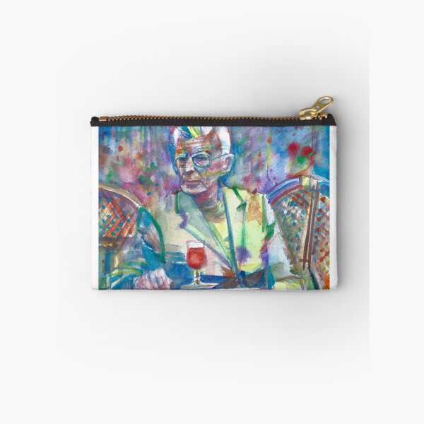Item preview, SAMUEL BECKETT sitting at the cafe - watercolor portrait designed and sold by lautir.