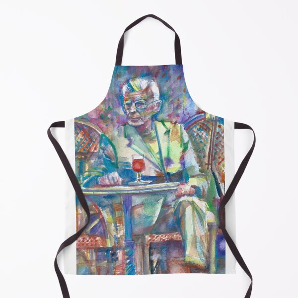 Item preview, SAMUEL BECKETT sitting at the cafe - watercolor portrait designed and sold by lautir.