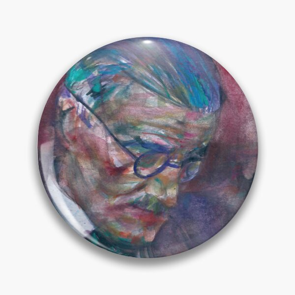 Item preview, JAMES JOYCE reading - watercolor portrait designed and sold by lautir.