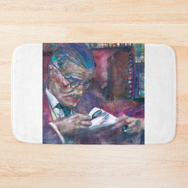 Item preview, JAMES JOYCE reading - watercolor portrait designed and sold by lautir.