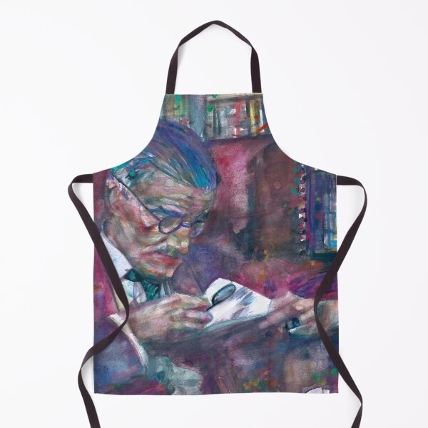 Item preview, JAMES JOYCE reading - watercolor portrait designed and sold by lautir.