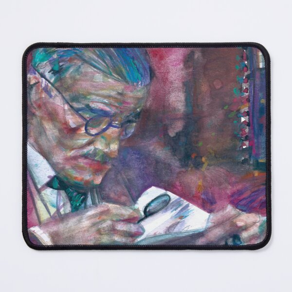 Item preview, JAMES JOYCE reading - watercolor portrait designed and sold by lautir.