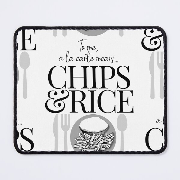 Item preview, To Me A La Carte means Chips and Rice designed and sold by 133DandC.
