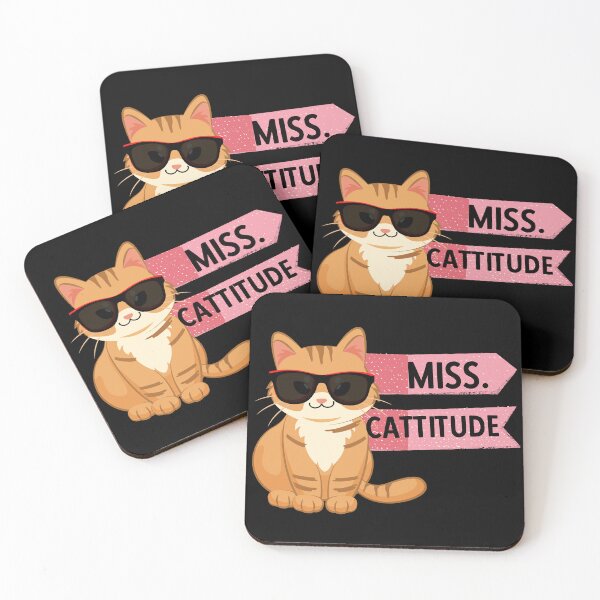 Item preview, MISS CATTITUDE - Funny Cat Pictures with cat sayings and captions designed and sold by FunnyCatsFam.