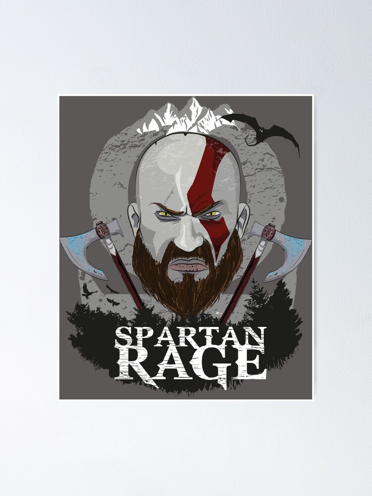 Spartan Rage - God Of War 4 - Sticker