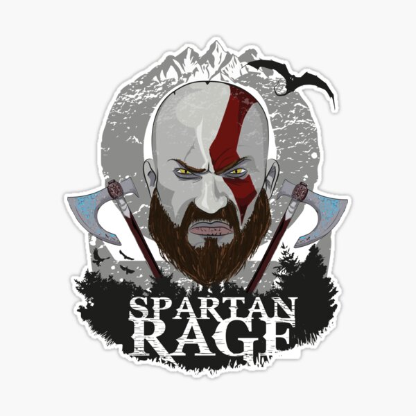 Spartan Rage - God Of War 4 - Sticker