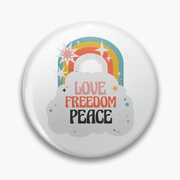 Item preview, Love Peace Freedom Rainbow designed and sold by JanooFactory.