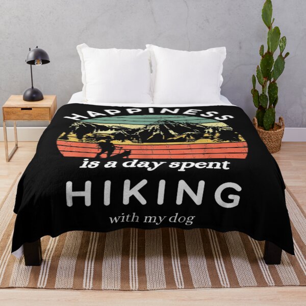 Item preview, happiness is a day spent hiking with my Dog Tee Retro Hiker designed and sold by neqidaetiwy869.
