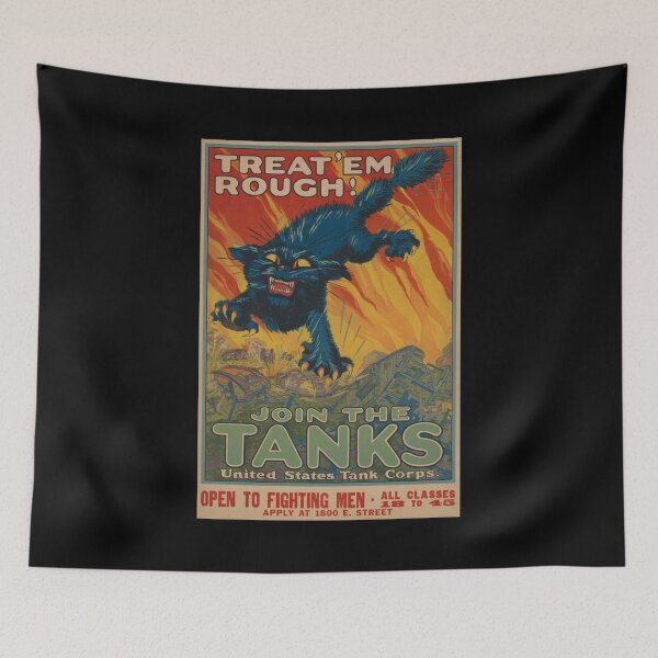Item preview, War Propaganda Poster WWI Enlisting Black Cat #1840 designed and sold by Rare-Militia.