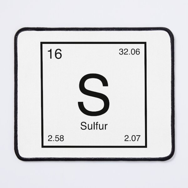 Item preview, Sulfur Element (black) designed and sold by AllAboutScience.