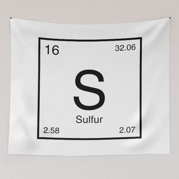 Item preview, Sulfur Element (black) designed and sold by AllAboutScience.