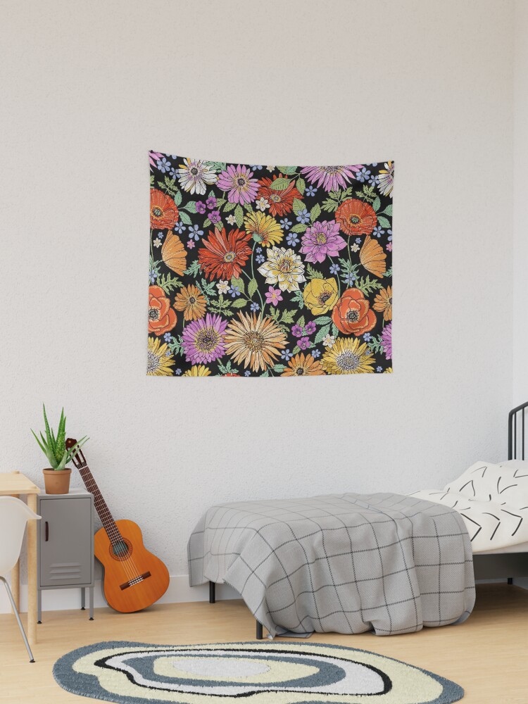 Small discount flower tapestry