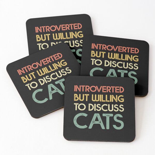 Item preview, Introverted But Willing To Discuss Cat, Funny Cat Quote designed and sold by happy gift art.
