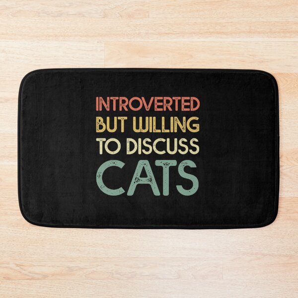 Item preview, Introverted But Willing To Discuss Cat, Funny Cat Quote designed and sold by happy gift art.