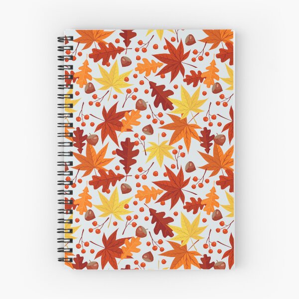 Item preview, Fallen leaves, rowan and filbert seamless pattern designed and sold by ProfiTrollka.