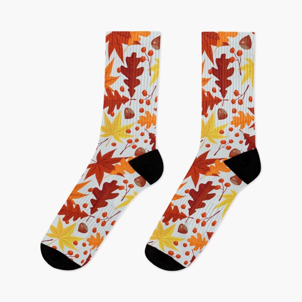 Item preview, Fallen leaves, rowan and filbert seamless pattern designed and sold by ProfiTrollka.