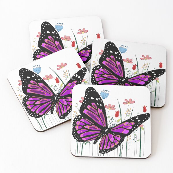 Item preview, Purple Butterfly with flowers birthday party designed and sold by LGMmugsdesign.