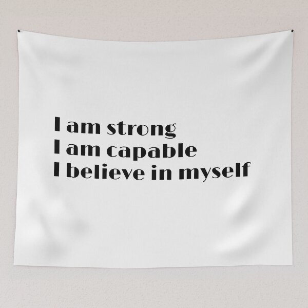 Item preview, I am strong I am capable I believe in myself - daily positive affirmations designed and sold by Inspirationmotivation.