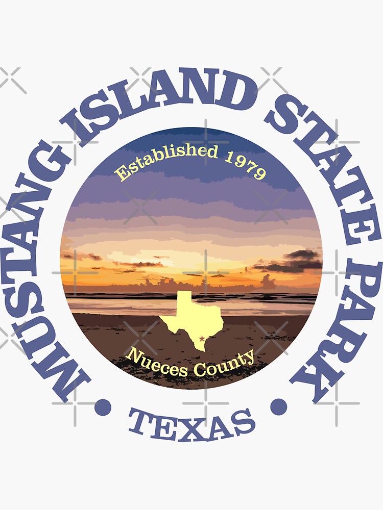 "Mustang Island SP" Sticker for Sale by Redbubble