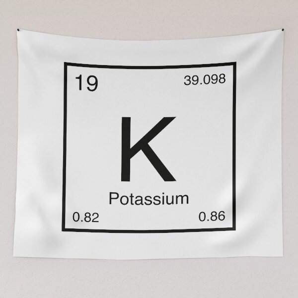 Item preview, Potassium Element (black) designed and sold by AllAboutScience.