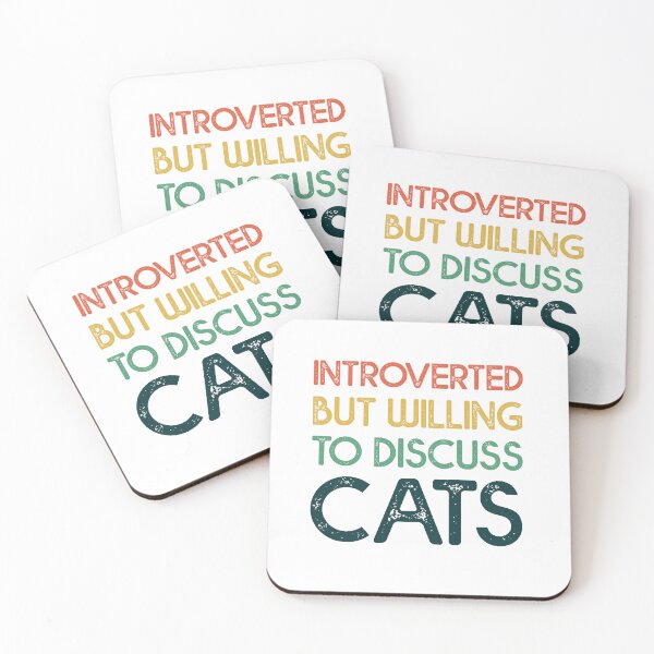 Item preview, Introverted But Willing To Discuss Cat, Funny Cat Quote designed and sold by happy gift art.