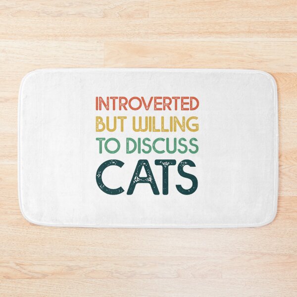 Item preview, Introverted But Willing To Discuss Cat, Funny Cat Quote designed and sold by happy gift art.