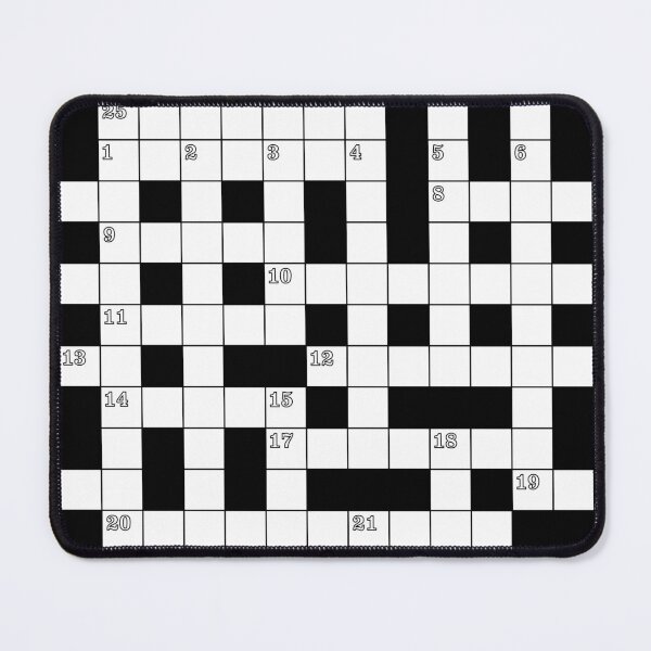 Item preview, Retro Black White Crossword Puzzle Pattern designed and sold by Digital Homestead.
