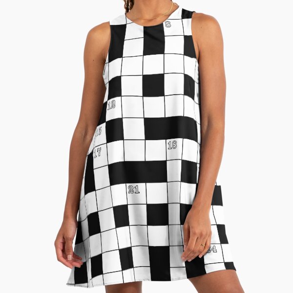 Retro Black White Crossword Puzzle Pattern" A-Line Dress for Sale by redhomestead | Redbubble Retro Black White Crossword Puzzle Pattern" A-Line Dress for Sale by redhomestead | Redbubble