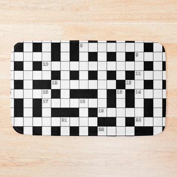 Item preview, Retro Black White Crossword Puzzle Pattern designed and sold by Digital Homestead.