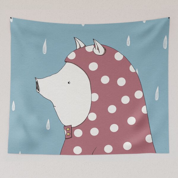 Item preview, Piggy in a raincoat designed and sold by dariaikuznets.