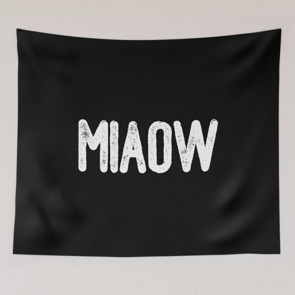Item preview, Miaow (White Text) designed and sold by meowmeup.