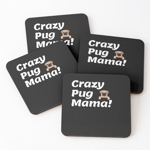 Item preview, Crazy pug mama - A gift for crazy ladies who love their pugs.  Pug dog owners love walking their dogs. Pugmadness. designed and sold by Doggymadness.