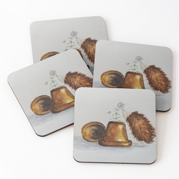 Item preview, Hedgehog and daisy designed and sold by CaffGillArt.