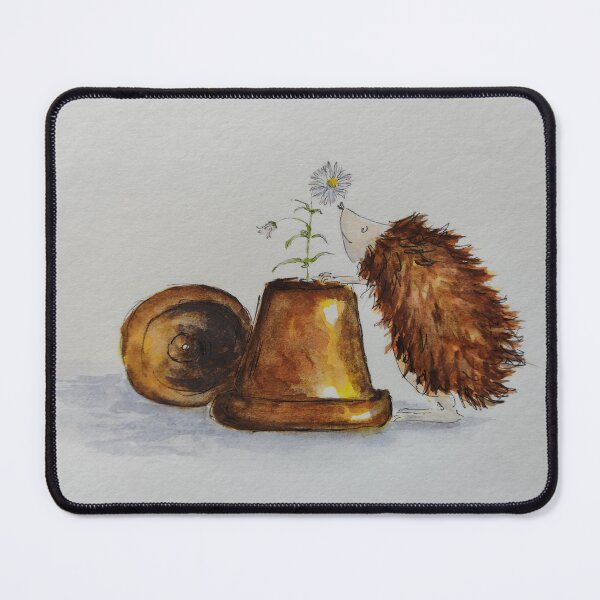 Item preview, Hedgehog and daisy designed and sold by CaffGillArt.