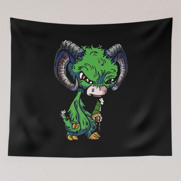 Item preview, Green Cartoon Drink GOAT designed and sold by iduzarts.