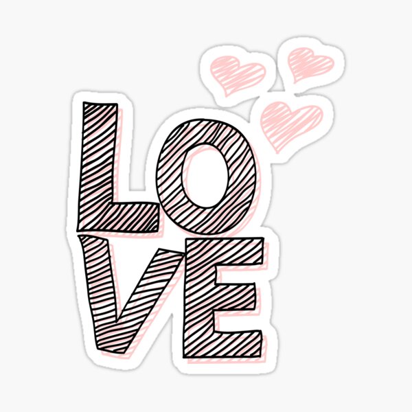 Doodle Hearts Motivational Stickers