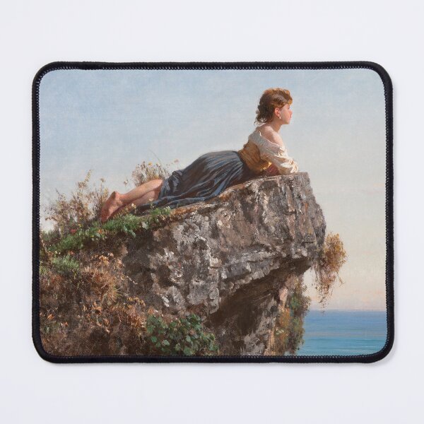 Item preview, The Maiden on the rock in Sorrento -- Filippo Palizzi designed and sold by suetoniyus.