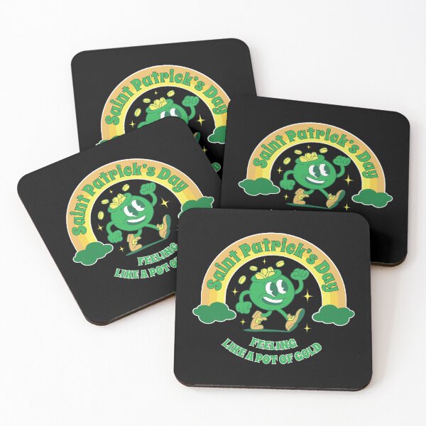 Item preview, St. Patricks Day Feeling Like A Pot of Gold On Black designed and sold by MadMando.