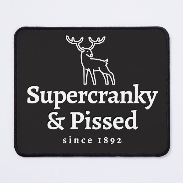 Item preview, Supercranky & Pissed Funny Fashion Logo Parody designed and sold by LGbubble.