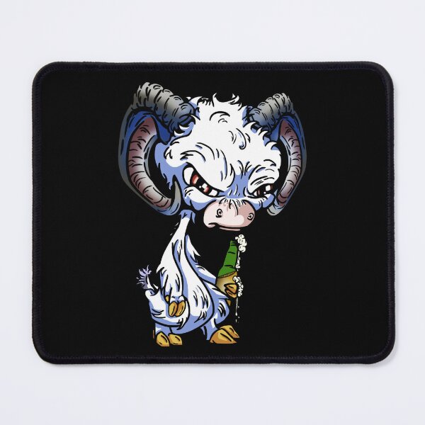 Item preview, White Cartoon Drink GOAT designed and sold by iduzarts.
