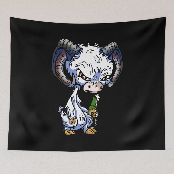 Item preview, White Cartoon Drink GOAT designed and sold by iduzarts.