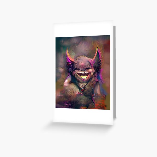 Creepy happy troll face Greeting Card for Sale by OHatef