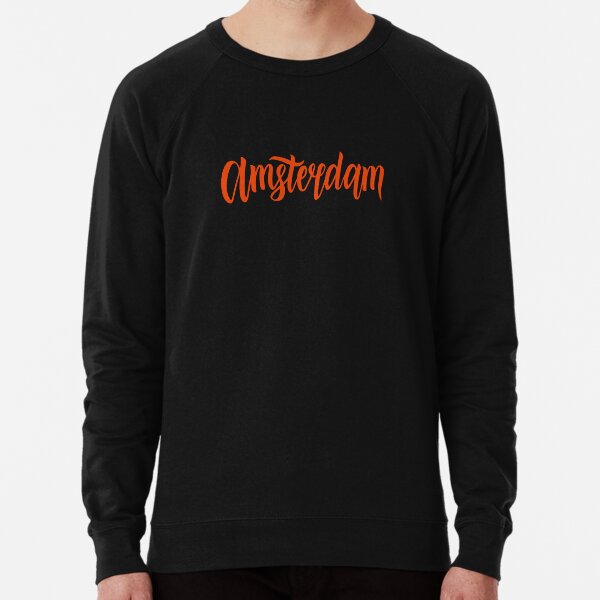 Black sweatshirt with orange hotsell writing