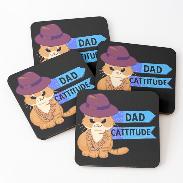 Item preview, DAD CATTITUDE - Funny Cat Pictures with cat sayings and captions designed and sold by FunnyCatsFam.