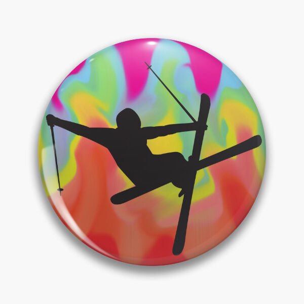Item preview, Freestyle Skier with Trippy Background designed and sold by Matthew Morrow.