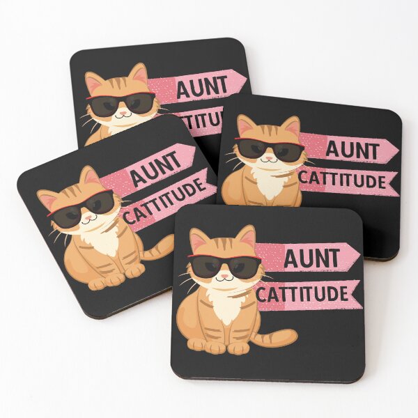 Item preview, AUNT CATTITUDE - Funny Cat Pictures with cat sayings and captions designed and sold by FunnyCatsFam.