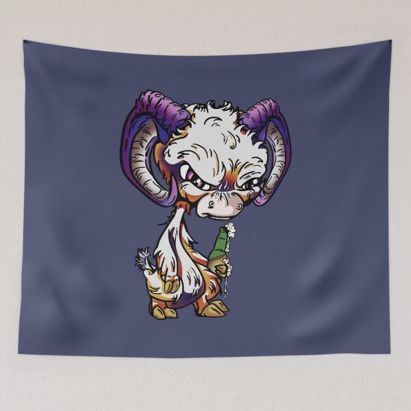 Item preview, Purple and Orange Cartoon Drink GOAT designed and sold by iduzarts.