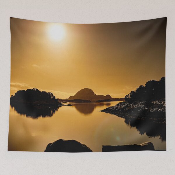 Item preview, Torghatten in Sunset Art Print designed and sold by Nils Petter Stein.