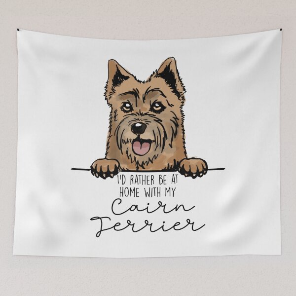 Artikelvorschau, Ich wäre lieber zu Hause bei meinem Cairn Terrier entworfen und verkauft von Little Fuzz Shop.